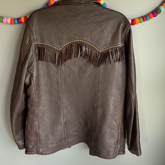 VTG 70s Lambskin Leather fringe jacket - Picture 5 of 5
